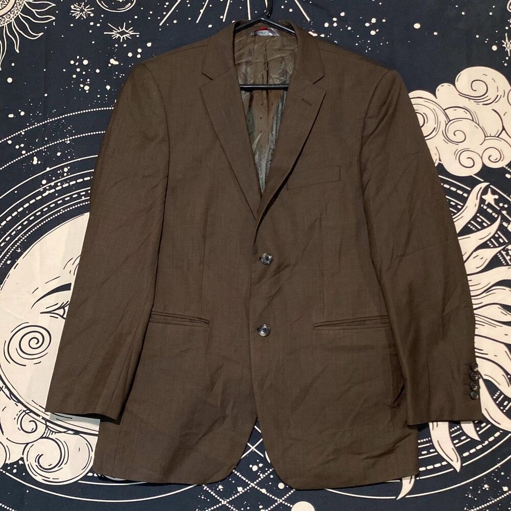 Cosani Blazer Coat Men's S Brown Wool 2-Button Single-Breasted Business Preppy